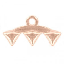 Cymbal ™ DQ metal bead ending Vani III for Matubo GemDuo - Rose gold